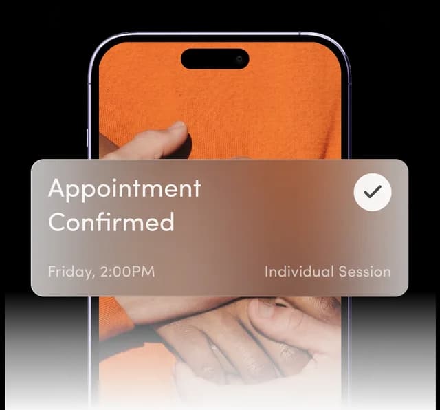 Phone showing an appointment confirmed notification